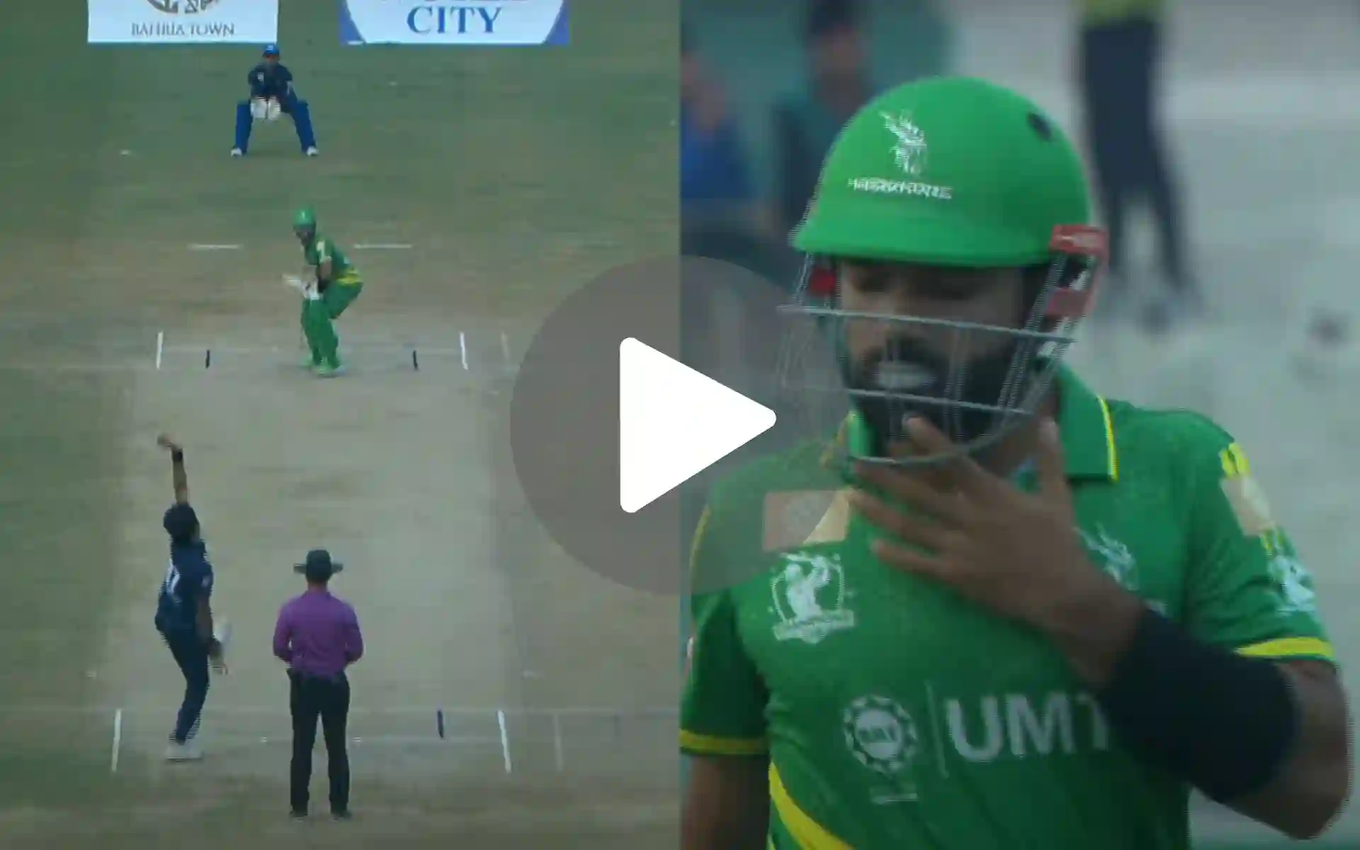 [Watch] Rizwan Falls For A Golden Duck Against Red-Hot Hasnain In The Champions Cup Clash